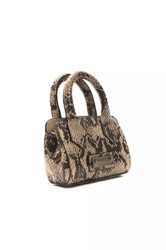 Pompei Donatella Brown Leather Women Mini Tote