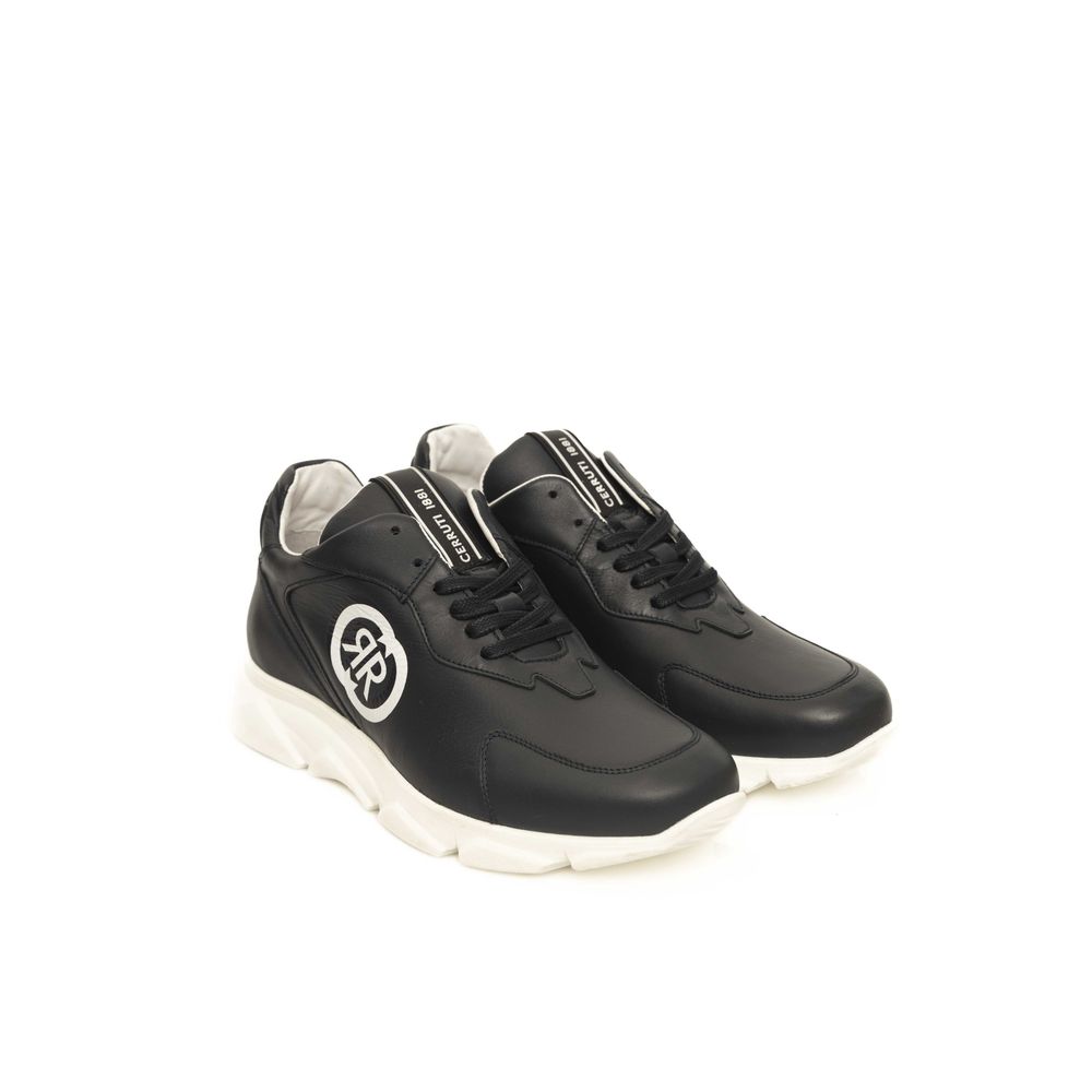 Cerruti 1881 Blue Cowhide Men Sneaker