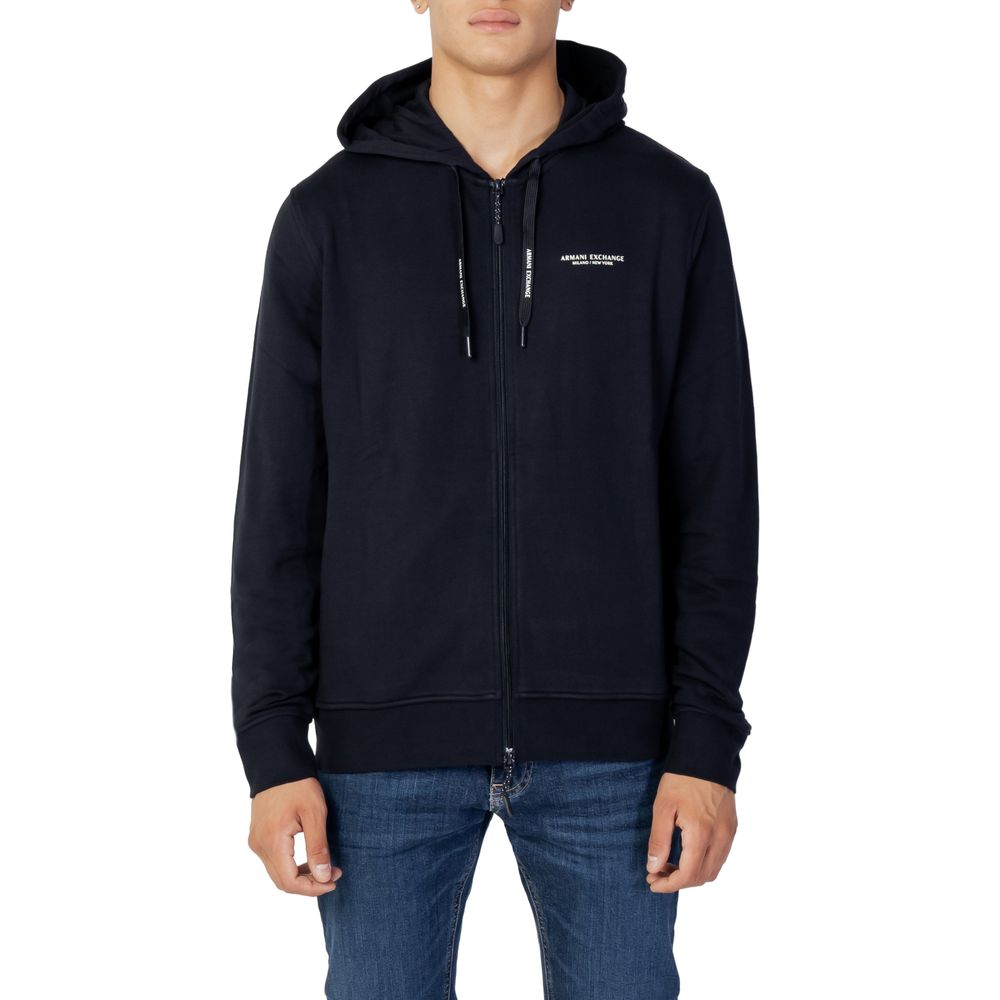Armani Exchange Blue Cotton Sweater