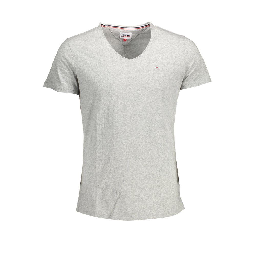 Tommy Hilfiger Gray Cotton Men T-Shirt