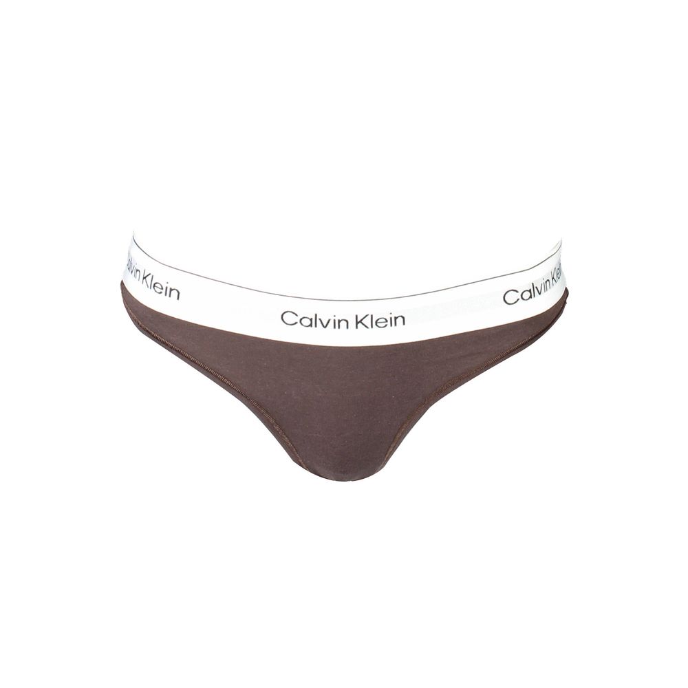 Calvin Klein Brown Cotton Women Thong
