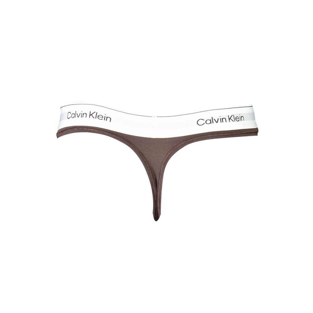 Calvin Klein Brown Cotton Women Thong