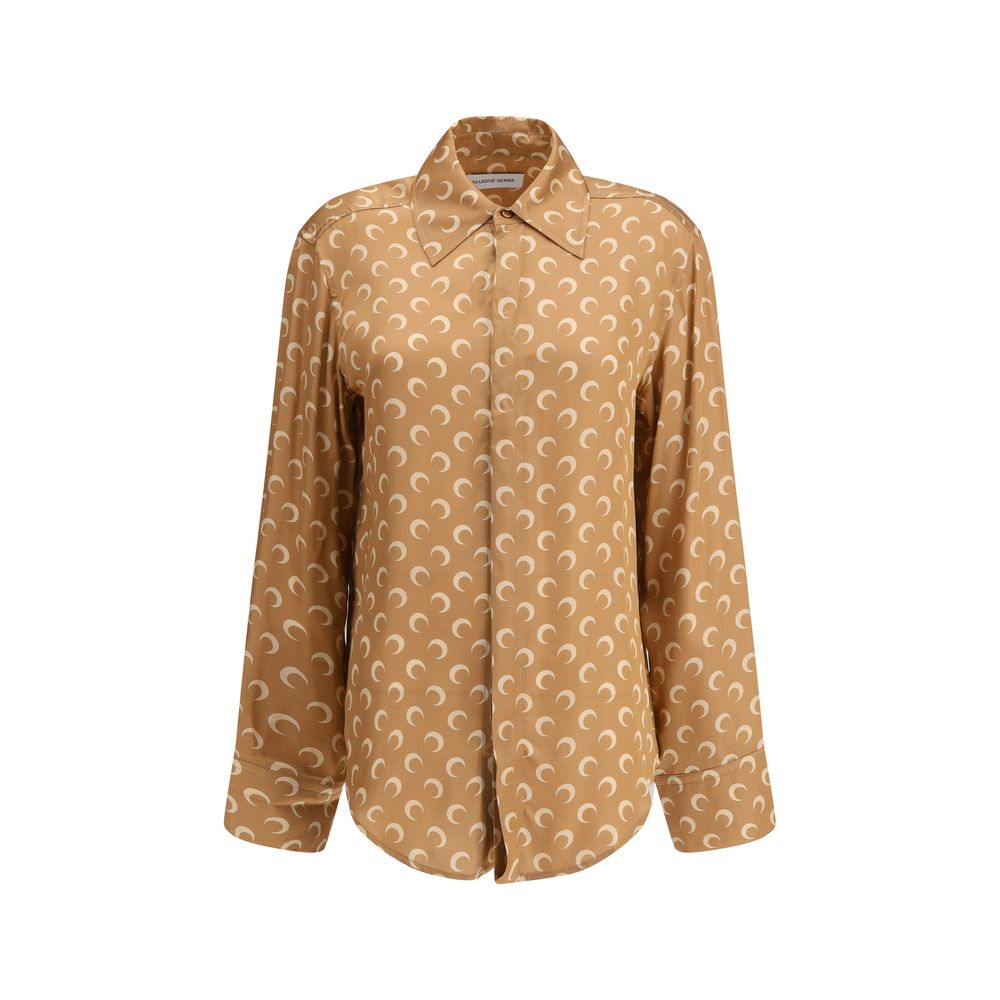 Marine Serre Satin Moon Shirt