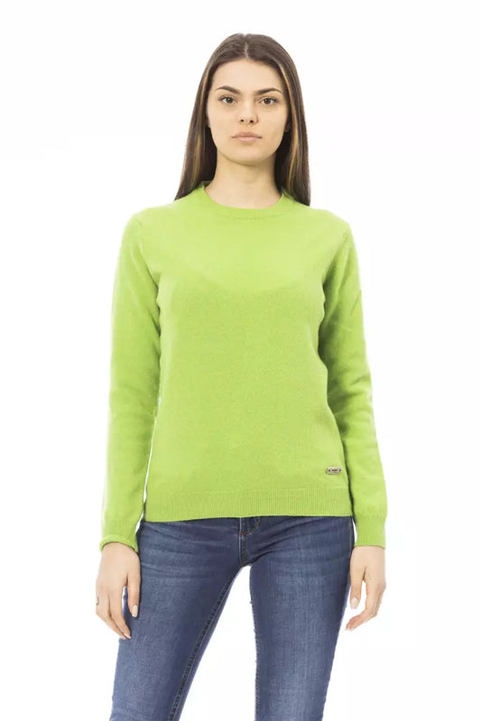 Baldinini Trend Green Cashmere Women Sweater