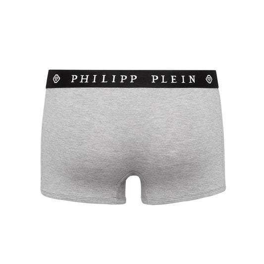 Philipp Plein Gray Cotton Men's Boxer