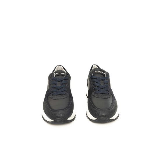 Cerruti 1881 Blue Cowhide Men Sneaker