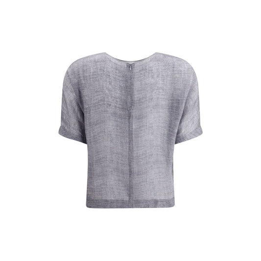 Giorgio Armani Short-sleeved silk Top