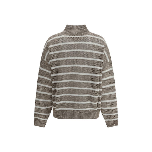 Brunello Cucinelli Open knit design Cardigan with sequins