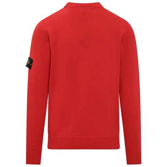Stone Island Red Wool Sweater