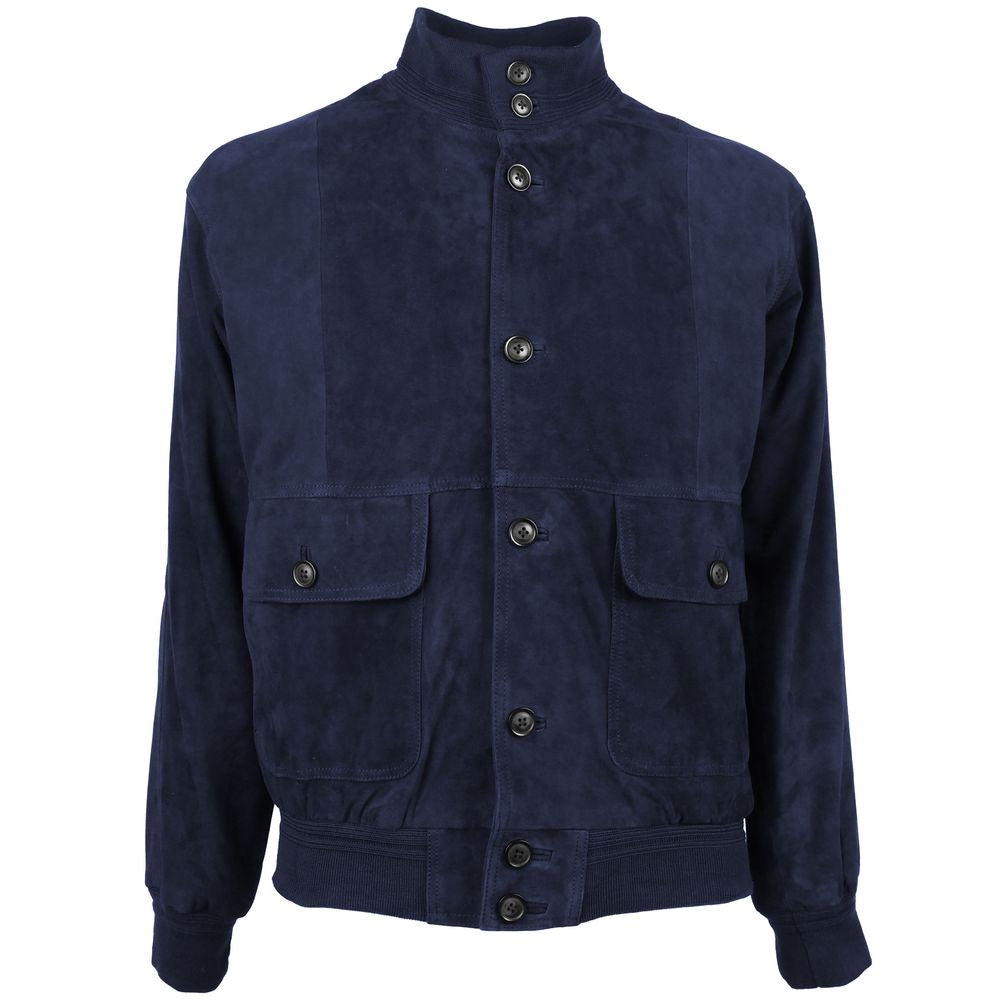 Emilio Romanelli Blue Calfskin Jacket