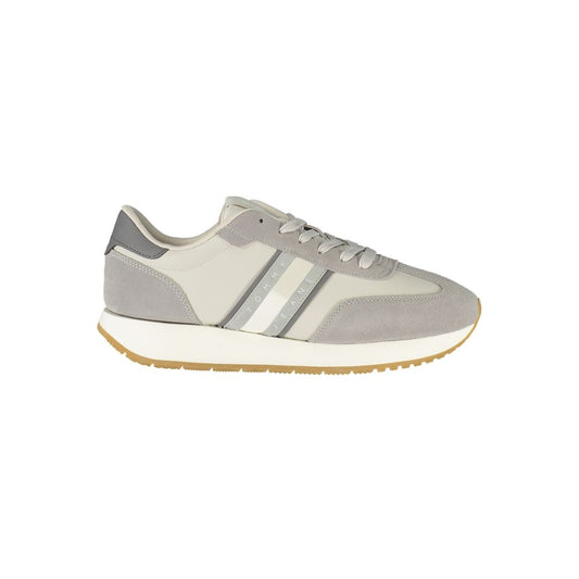 Tommy Hilfiger Gray Leather Mens Sneaker