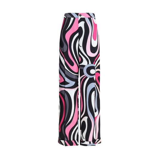 Emilio Pucci Marble print silk Pants