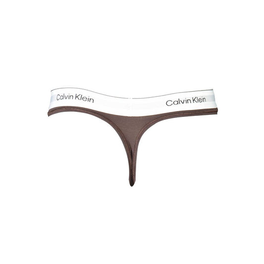 Calvin Klein Brown Cotton Women Thong