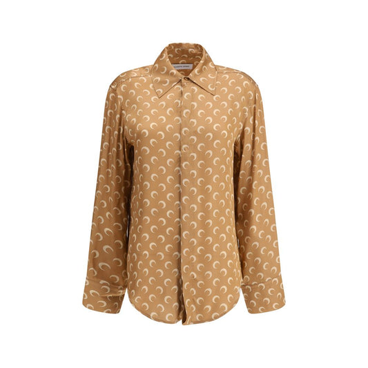 Marine Serre Satin Moon Shirt