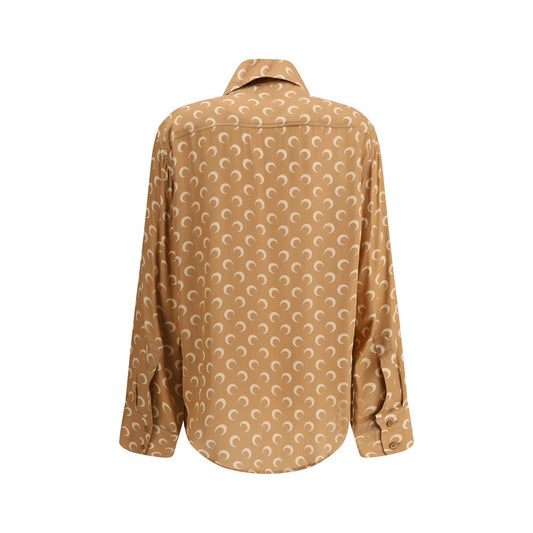 Marine Serre Satin Moon Shirt