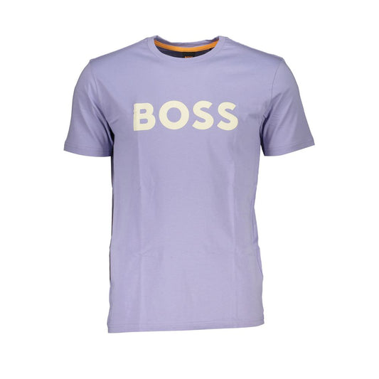 Hugo Boss Purple Cotton Men T-Shirt