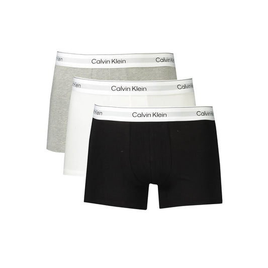 Calvin Klein Gray Cotton Men Boxer